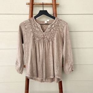 Joie Embroidered Eyelet Top